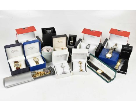 A collection of fashion watches including Accurist, Tissot, Rotary, Sekonda, Lorus, Infinite, etc (qty)