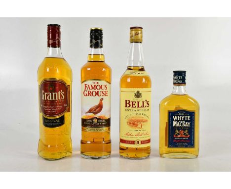 WHISKY; three bottles and one half of whisky including The Famous Grouse Finest Scotch whisky, Bell's Extra Special aged 8 ye
