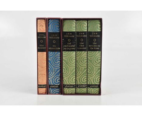 TOLKIEN (J.R.R), THE LORD OF THE RINGS, three vols, nineth printing, Folio Society, 2002; THE HOBBIT, 7th printing, 2002; THE