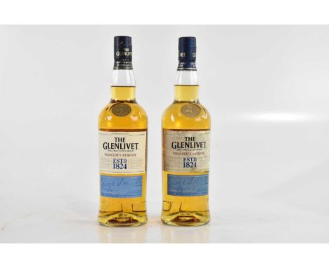 WHISKY; two bottles of Glenlivet Founder’s Reserve single malt Scotch whisky, 70cl, one with a box (2).