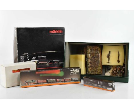 MARKLIN; a Mini-Club 81560 N gauge train set, in box, with an 8104 train set in box, Tommy Atkins The Gordon Highlanders WWI 