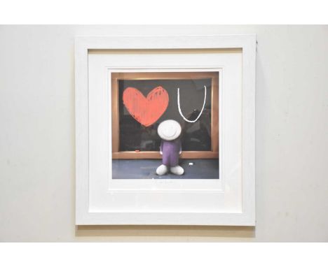 † DOUG HYDE; a signed limited edition print, 'Love Letter', 177/395, signed lower right, 50 x 48cm, framed and glazed.Conditi