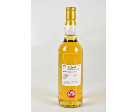 WHISKY; a single bottle Port Charlotte Islay single malt Scotch whisky, private single cask bottling, Cask number 1198, matur