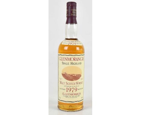 WHISKY; a rare single bottle of Glenmorangie Single Highland Malt Scotch Whisky distilled only in the year of 1979, limited b