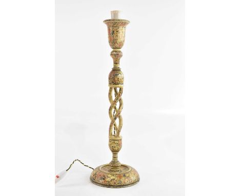 A 'Kashmir' pattern table lamp, height 53cm.  Condition Report: The item or items in this lot are sold as decorative works of