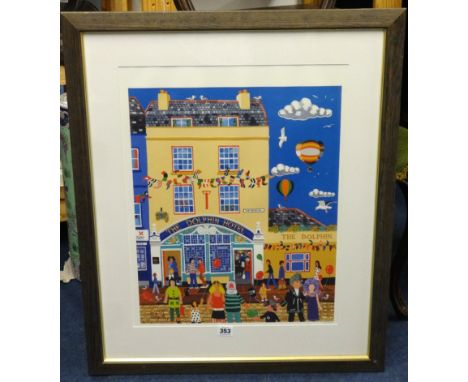 BRIAN POLLARD signed limited edition print 'The Dolphin Hotel', 372/450.