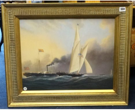 TIM THOMPSON 'The Great Yachts, America's Cup', print 39cm x 50cm