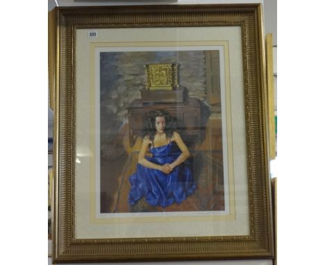 ROBERT LENKIEWICZ (1941-2002) 'Anna Seated' (Millennium Print), signed lithograph print, 18/475 , 57cm x 43cm