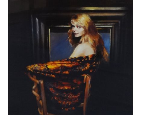 ROBERT LENKIEWICZ (1941-2002) 'Study of Fiorella in embroidered shawl', signed limited edition lithograph print, number 199 o
