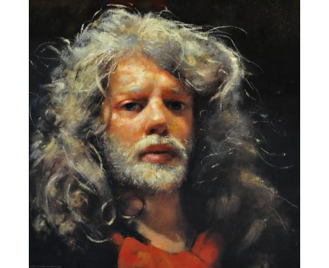 ROBERT LENKIEWICZ (1941-2002) limited edition lithograph print No 328/450 'Self Portrait', 38cm x 38cm.unframed, in as new co