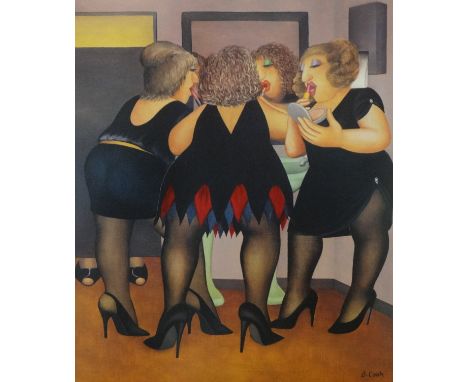 BERYL COOK (1926-2008) 'Getting Ready', signed limited edition lithograph, circa 1990, mounted as new, never framed,51cm x 46