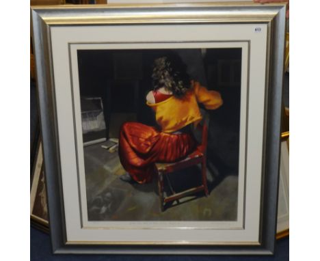 ROBERT LENKIEWICZ (1941-2002) 'Esther Rear View, St.Antony Theme, Project 18, Gas Fire' signed limited edition silkscreen pri