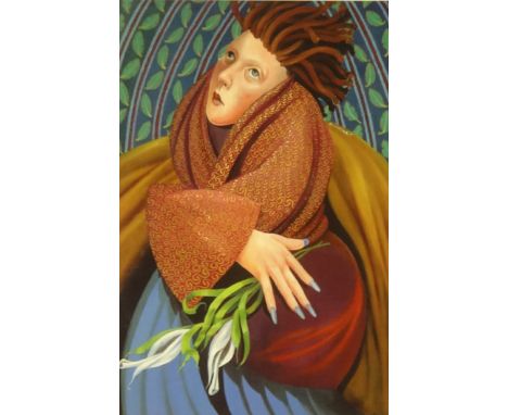 RICHARD CLARK signed print number 7 of 25, 'The Flower Girl', unframed