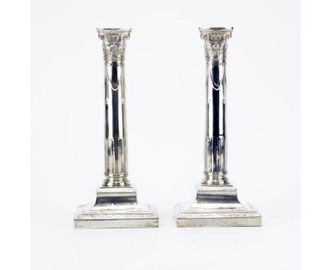 Pair of Weighted Sterling Silver Candlesticks. Signed 925/1000 Sterling. Small dings. Measures 9-1/4" H. Shipping $58.00 (est