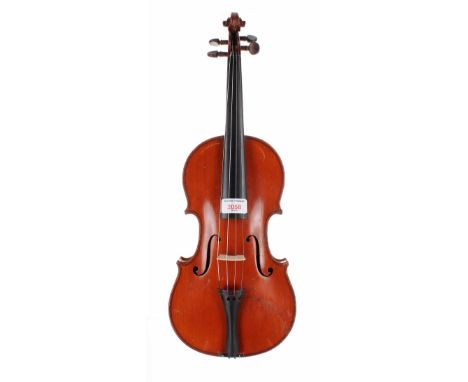 French three-quarter size violin by and labelled Paul Beuscher Luthier, 127 Boulevard Beaumarchais, Paris, Annee 1933; also l