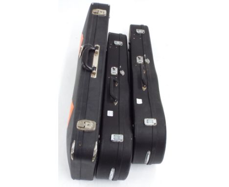 Good plush lined double violin case; also two similar viola cases (3)