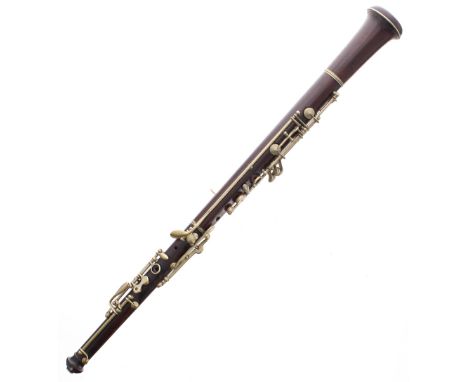 Simple system oboe by and tamped C. Mahillon, Bruxelles, blackwood with nickel-silver mounts and keys