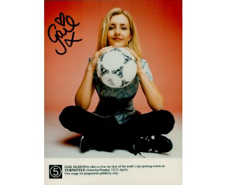 Gail McKenna signed Promo. Colour Photo 8x6 Inch. Is an English former glamour model, former theatre and television actress, 