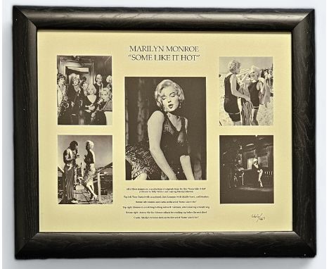 Marilyn Monroe "Some Like It Hot" Limited Edition 17x20inch black and white frame. Edition 666/995. Good Condition. All autog