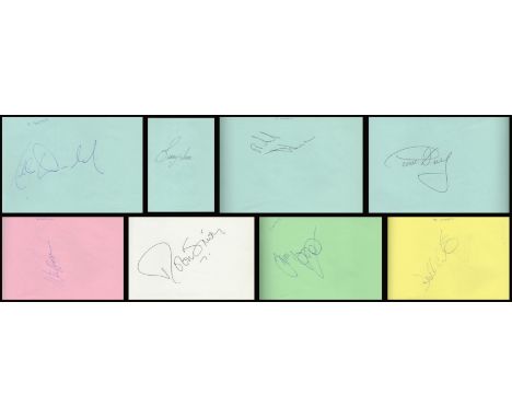 Vintage Sport/Entertainment autograph book. Signatures such as Robin Smith, Alan Hanson, Barry Lane, Gary Davis, Alan Donald,