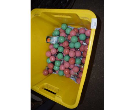 Quantity of festoon lighting with red and green bulbs
