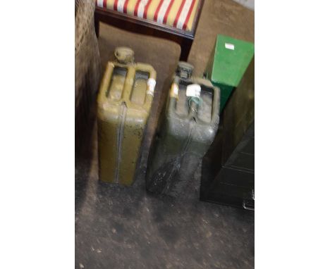 Two vintage petrol cans