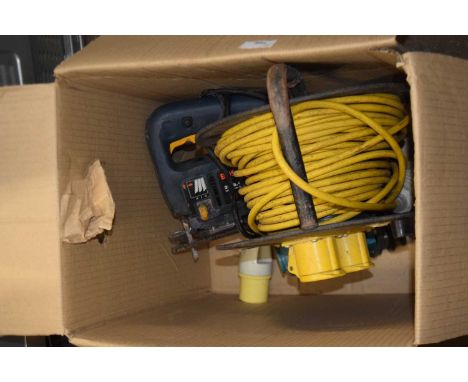 Makita 110v drill together with a Bosch 110v jigsaw and an extension cable
