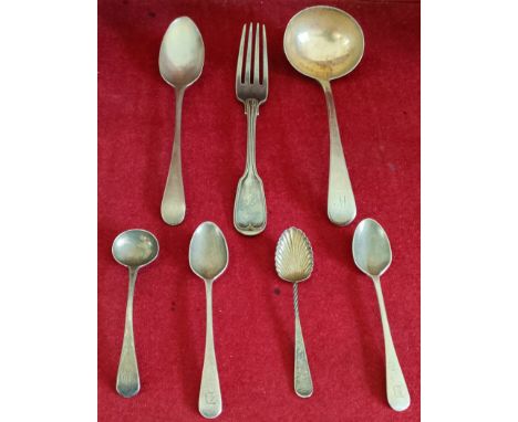 PARCEL OF VARIOUS HALLMARKED SILVER FLATWARE. TOTAL WEIGHT APPROX. 187.1G

ALL APPEAR IN REASONABLE USED CONDITION 