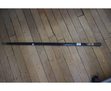 A horn handled sword stick.