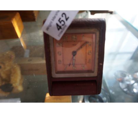 Art Deco Jaegar lecoultre travelling alarm clock.