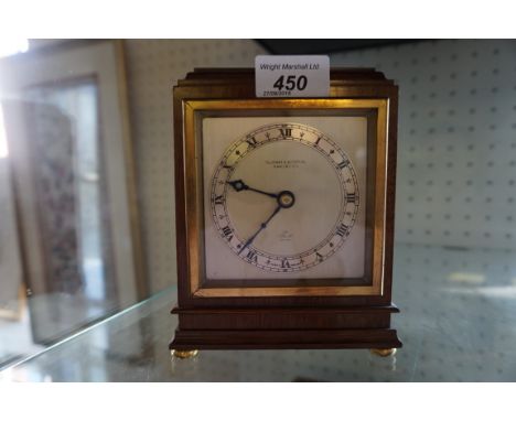 A 20th Century Elliott mantel clock retailed by Ollivant Bosford Manchester.