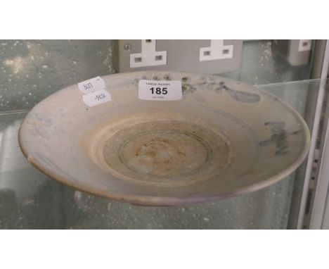 An 18thC Chinese porcelain shallow bowl from the Nanking Cargo,&nbsp;, with Christie's sale label verso, with signs of immers