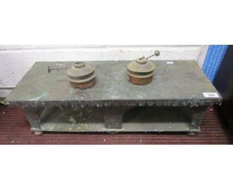 Antique copper warming plate 