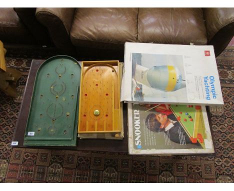Collection of vintage board games and bagatelle 