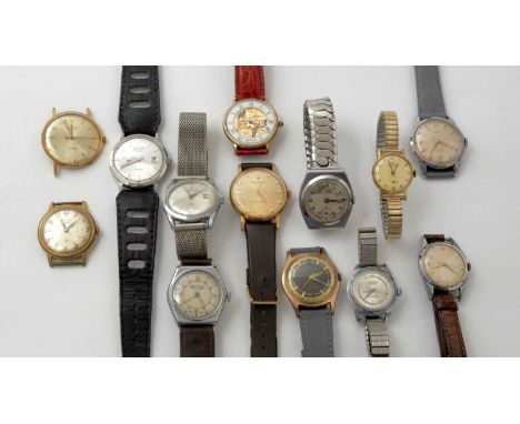A selection of manual wind wristwatches, maker's include: Seconda autodate, Siro Sports, Wingo Leuermaster, Berg Parat, Inger