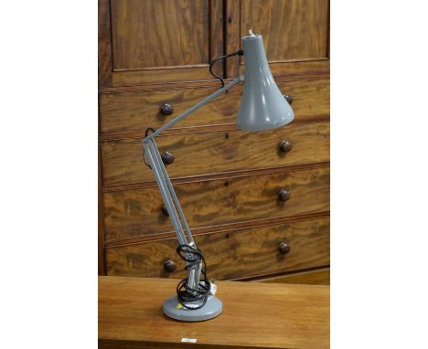 An Anglepoise desk lamp, with impressed Herbert Terry makers mark, in grey. 