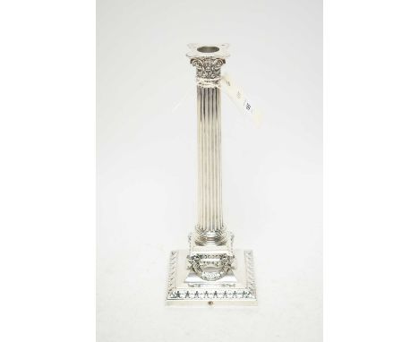 A late Victorian silver candlestick, by Elkington &amp; Co Ltd, Birmingham 1894.