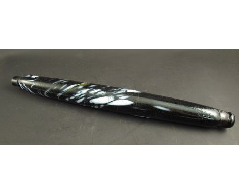 An 1840 Nailsea rolling pin, 43cm long 