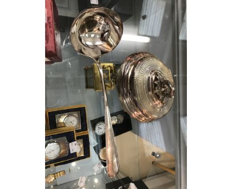A 19th century Continental electroplated spice/sugar box of oval  form with engine turned decoration; together with an electr