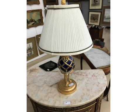 A Faberge Imperial egg lamp