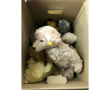 A box of 10 Steiff teddy bears