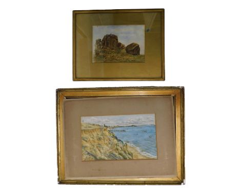 K. Ibberson (19thC/20thC). Seascape coastal scene, watercolour, signed and dated 1901, 15.5cm x 23cm and another watercolour 