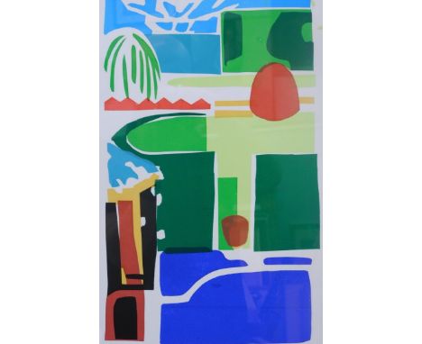 •Philip Bowman (b.1954). Gilly's Garden, artist signed, titled and dated (20)22, lithographic print, 4/9, 45cm x 30cm.