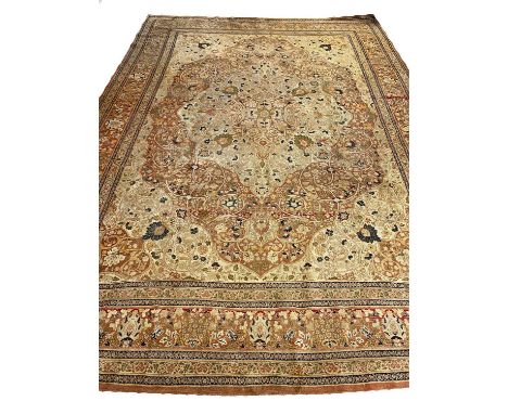 ANTIQUE TABRIZ HAJI-JALLILY CARPET, 400cm x 285cm. 