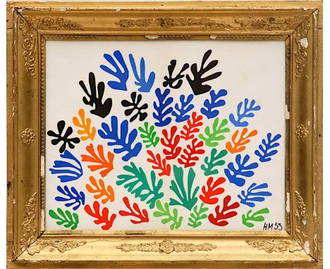 HENRI MATISSE, La Gerbe, signed in the plate original lithograph from the 1954 edition after Matisse's cut outs, printed by M