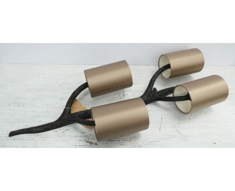 PORTA ROMANA RAMEAU WALL LIGHT, with shades, 84cm L. 
