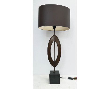 PORTA ROMANA SCULPTED MANHATTAN TABLE LAMP, with shade, 95cm H. 