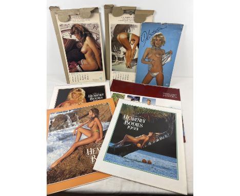 7 assorted adult erotic colour photographic calendars from the 1970's, 80's &amp; 90's. To include 2 x 1970's Mayfair calenda