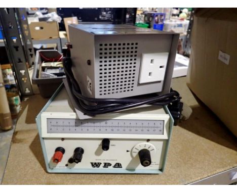 240v isolation transformer and a WPA moving coil galvanometer. Not available for in-house P&amp;P 