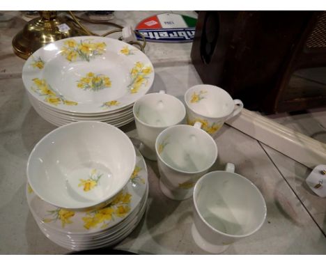 Stronsay China tea and dinner service in the Buttercup pattern. Not available for in-house P&amp;P 